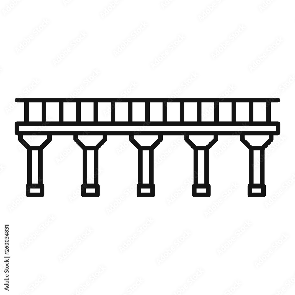 Poster auto bridge icon. outline auto bridge vector icon for web design isolated on white background