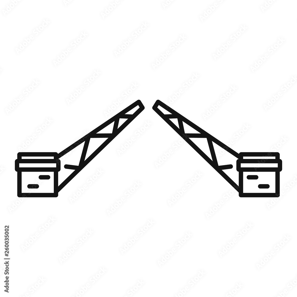 Poster swing bridge icon. outline swing bridge vector icon for web design isolated on white background