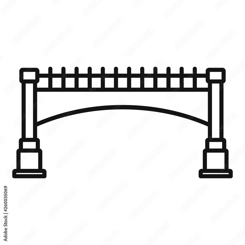 Poster small bridge icon. outline small bridge vector icon for web design isolated on white background