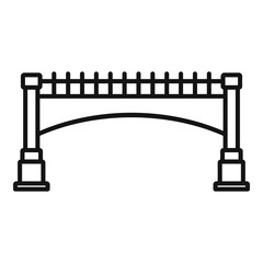 Small bridge icon. Outline small bridge vector icon for web design isolated on white background