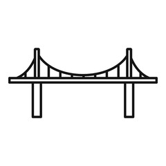 Park bridge icon. Outline park bridge vector icon for web design isolated on white background