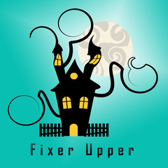 Fixer Upper House Icon Shows Derelict Building Needing Renovation - 3d Illustration