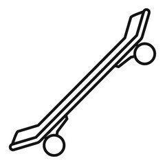 Extreme skateboard icon. Outline extreme skateboard vector icon for web design isolated on white background