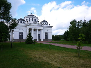 Catherine Park, Tsarskoye Selo. Catherine Palace in Russia, St. Petersburg, visited by tourists...