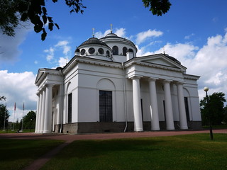 Catherine Park, Tsarskoye Selo. Catherine Palace in Russia, St. Petersburg, visited by tourists...
