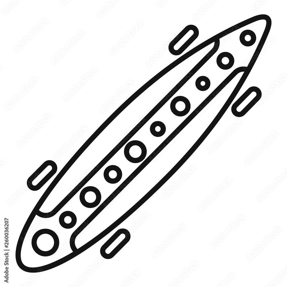 Poster modern longboard icon. outline modern longboard vector icon for web design isolated on white backgro