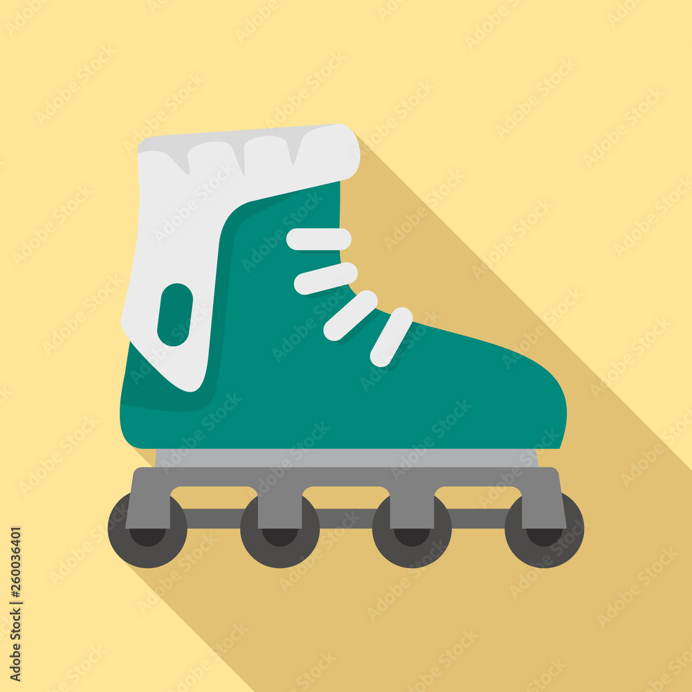 Poster glide inline skates icon. flat illustration of glide inline skates vector icon for web design