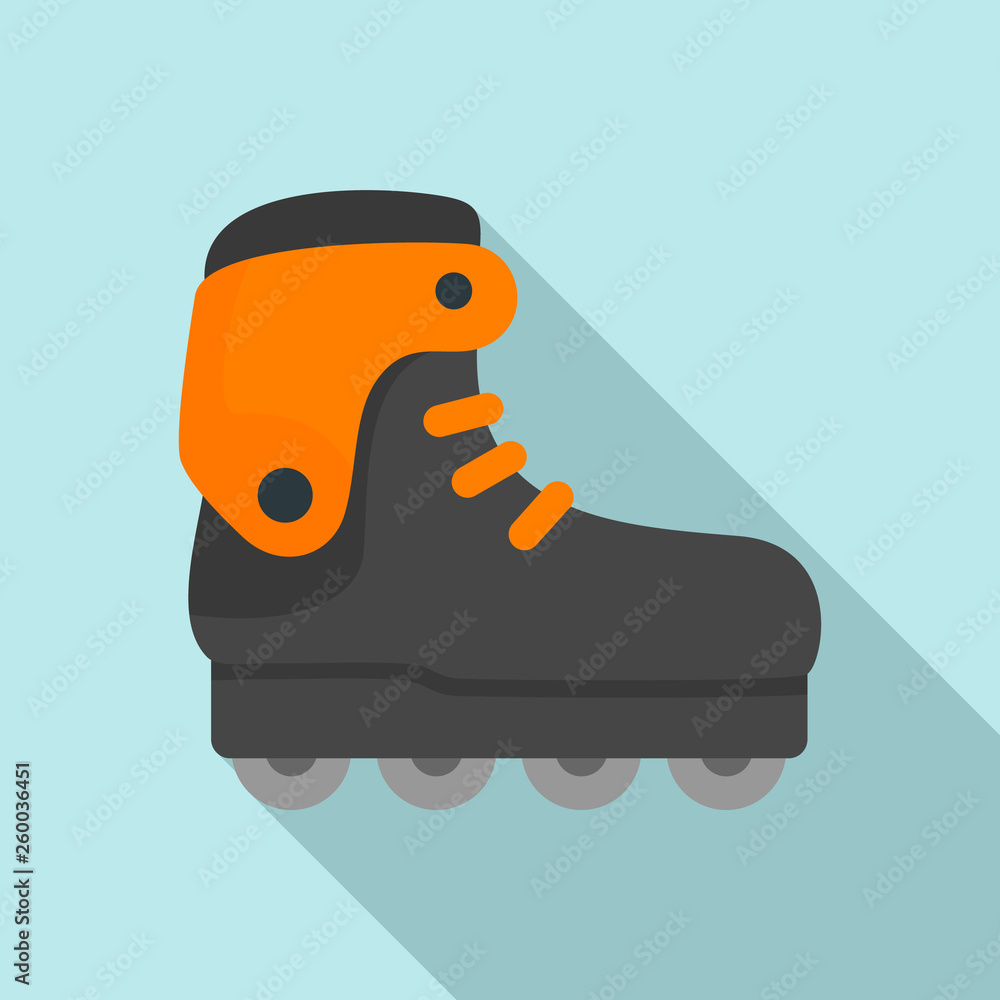 Poster carbon inline skates icon. flat illustration of carbon inline skates vector icon for web design