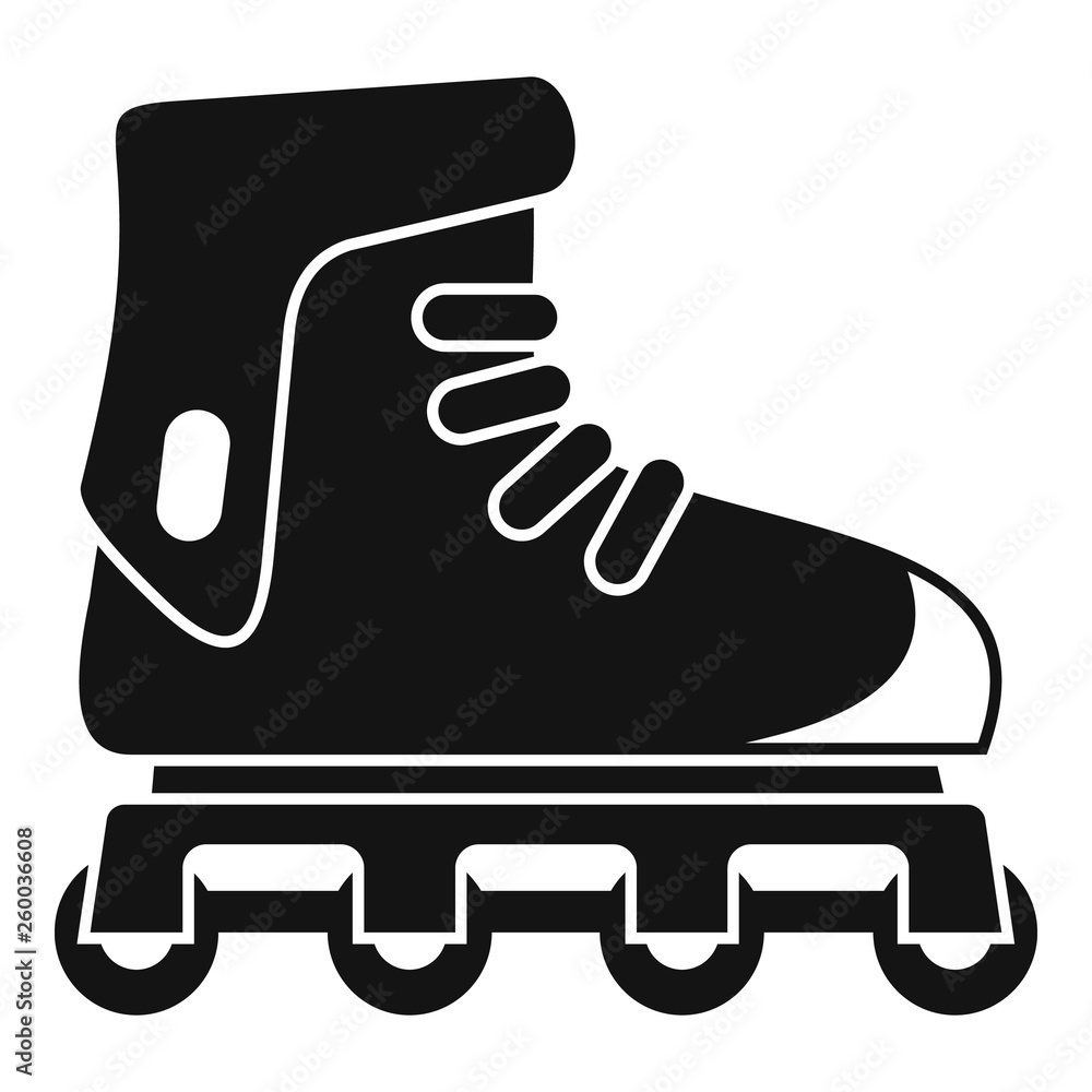Poster glide inline skates icon. simple illustration of glide inline skates vector icon for web design isol