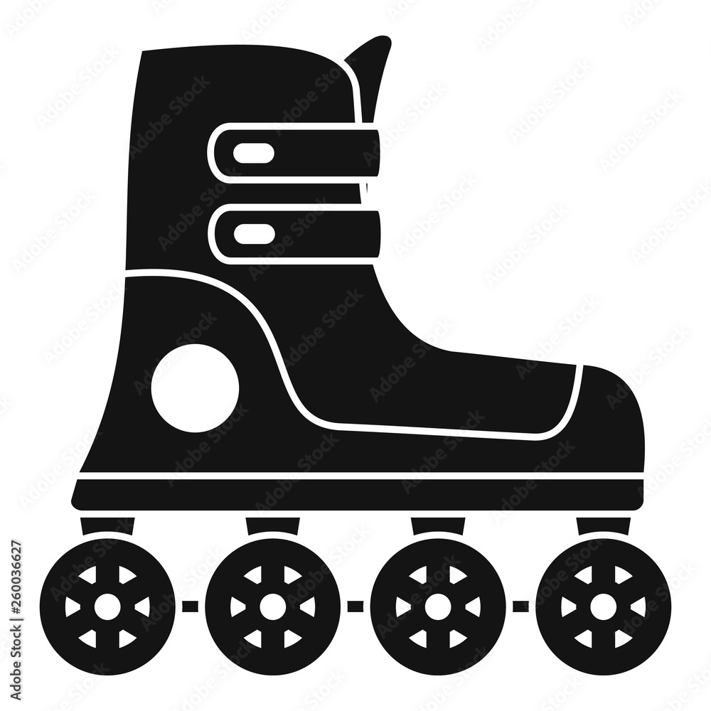 Poster race inline skates icon. simple illustration of race inline skates vector icon for web design isolat