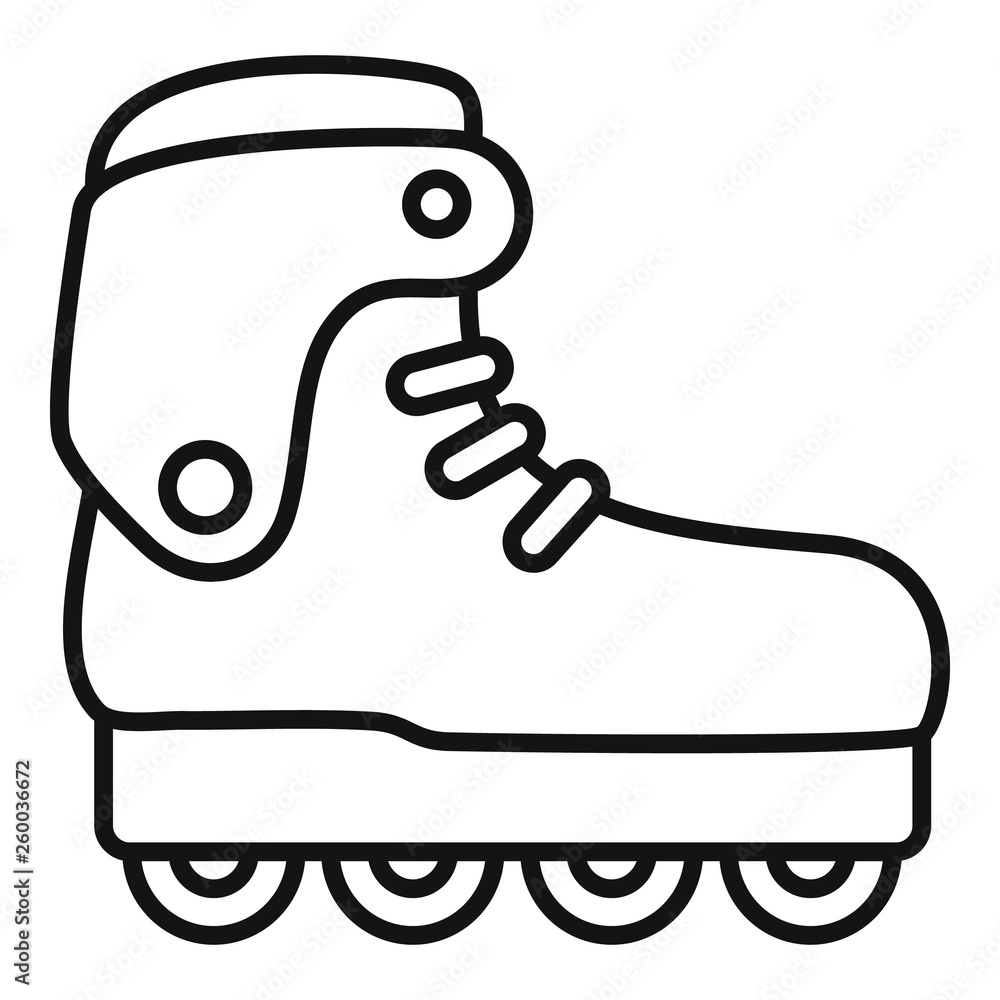 Poster carbon inline skates icon. outline carbon inline skates vector icon for web design isolated on white