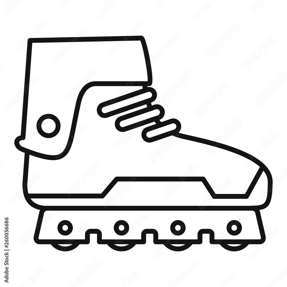 Poster professional inline skates icon. outline professional inline skates vector icon for web design isola