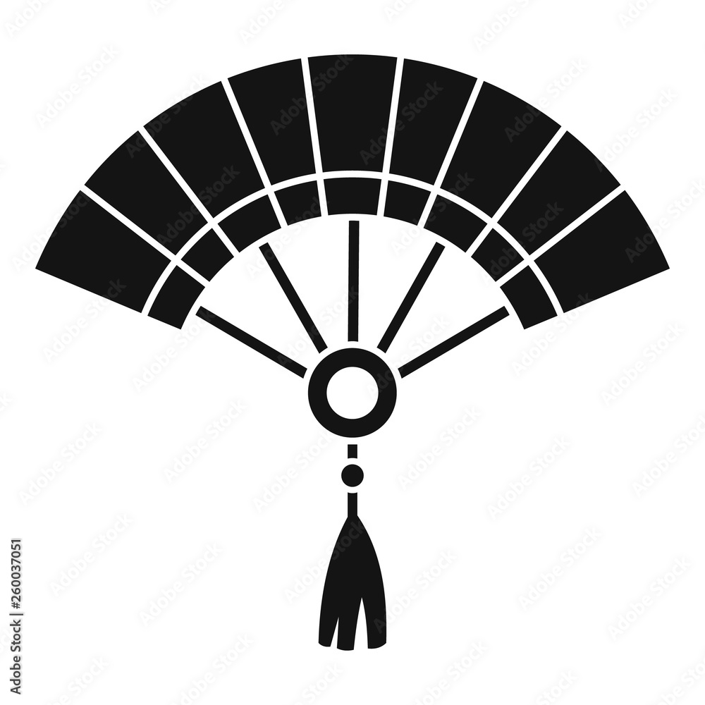Poster folded hand fan icon. simple illustration of folded hand fan vector icon for web design isolated on 
