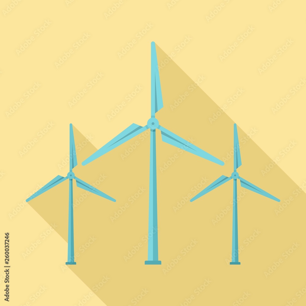 Aufkleber wind turbine generator icon. flat illustration of wind turbine generator vector icon for web design