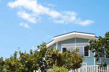 modern house with balcony