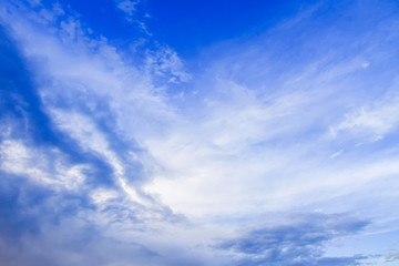 Fototapeta na wymiar Blue sky with white clouds in summer day