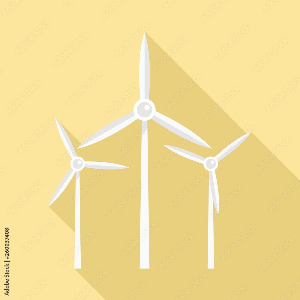 Aufkleber development wind turbine icon. flat illustration of development wind turbine vector icon for web des