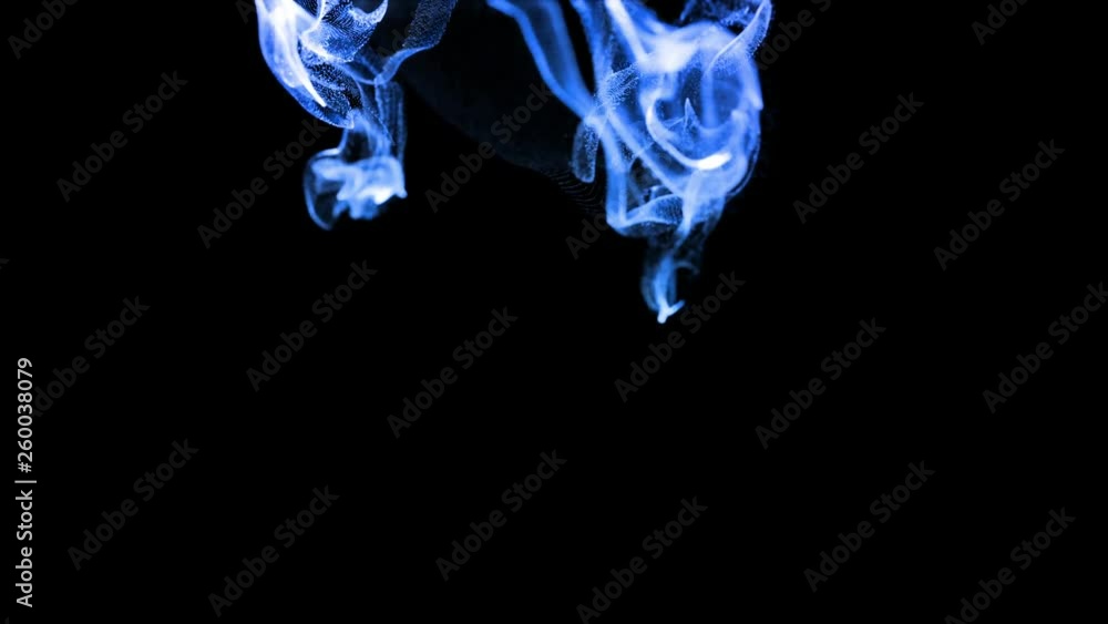 Poster 4k glow particles move in a stream of liquid in front of the camera in slow motion. 3d ink effect fo