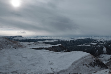 Fototapeta na wymiar Caucasus Mountains in Winter