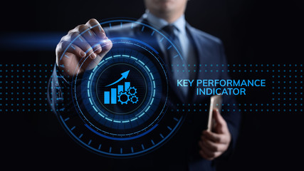 KPI Key performance indicator business and industrial analysis concept on screen.