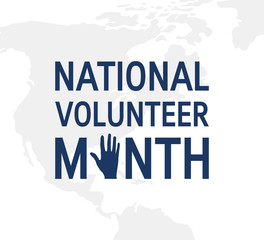 National volunteer month concept in flat style