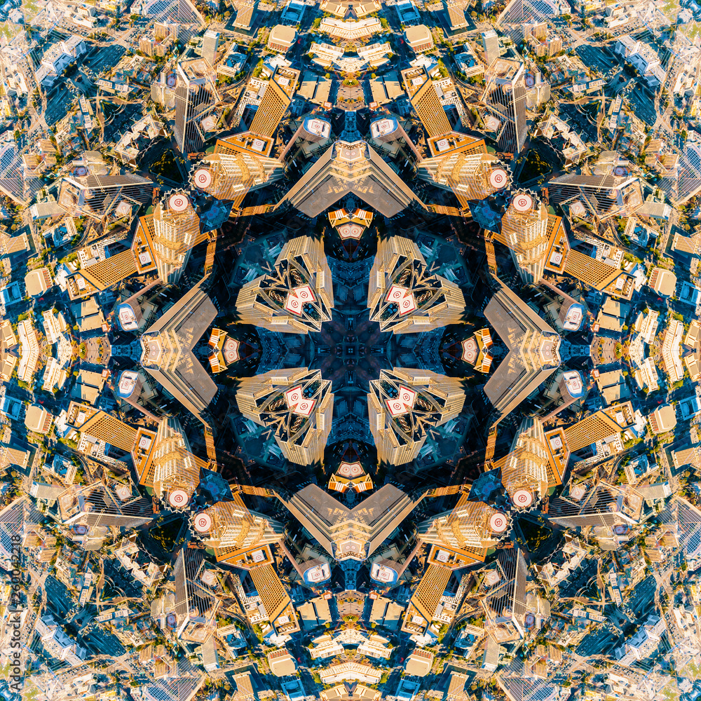 Poster abstract geometric symmetrical fractal background pattern design