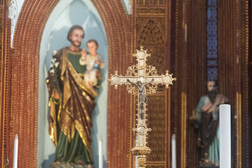 Obraz premium Vietnam Hanoi St Joseph's Cathedral is a Gothic Revival church of the Roman Catholic for Catholics in Hanoi,Vietnam