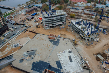 The foundation of a new high-rise building
