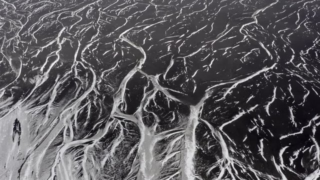 Rippled, Deserted and Baron Icelandic Landscape Seen From the Air