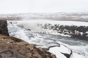 Gullfoss is a waterfall located in the canyon of the Hvítá river in southwest Iceland