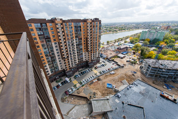 The foundation of a new high-rise building