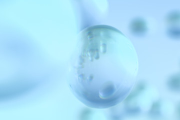 transparent dew background, 3d rendering