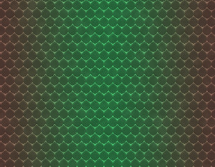 Green and brown gradient snake skin pattern, flat scale