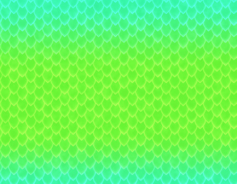 Light blue and green gradient snake skin seamless pattern, sharp scale