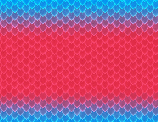 Blue and red gradient snake skin pattern, sharp scale