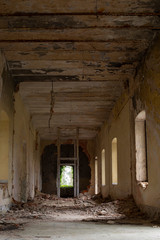 Fototapeta na wymiar Inside an abandoned house
