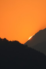 Sonnenuntergang über dem Vintschgau