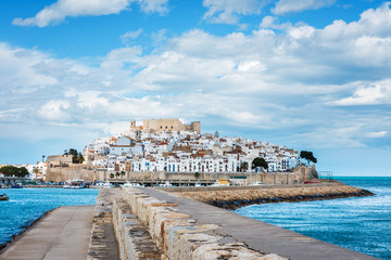 Panorama view of the fortified city of Peniscola