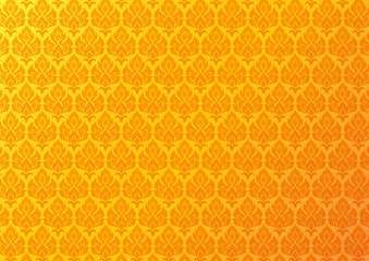 Golden Thai vintage ancient pattern abstract background vector illustration
