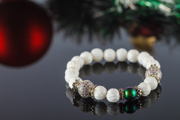 Beautiful jewelry made of natural stones and exquisite accessories
