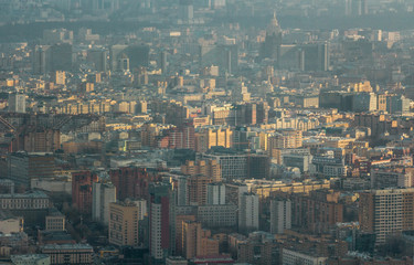 Moscow city buildings view 