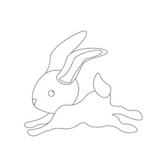 Easter bunny outline