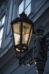 Fototapeta na wymiar Beautiful street lamp in the square