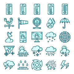 Naklejka premium Weather icons pack