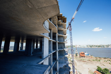 Fototapeta premium New multi-storey building under construction