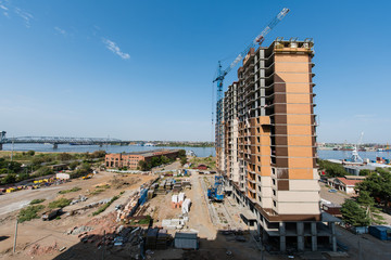 Fototapeta premium New multi-storey building under construction