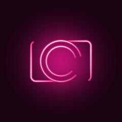 Fototapeta premium logo camera icon. Elements of Photo in neon style icons. Simple icon for websites, web design, mobile app, info graphics