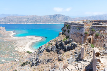 view from the Venetian fortress of Gramvousa island