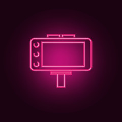 camera screen icon. Elements of Photo in neon style icons. Simple icon for websites, web design, mobile app, info graphics