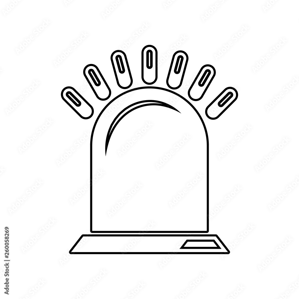 Aufkleber police siren icon. element of police for mobile concept and web apps icon. outline, thin line icon f